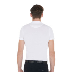 T-shirt homme coupe ajustée imprimé équestre Equestro Blanc