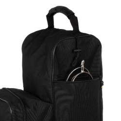 Sac pour bottes et casque logo brodé Equestro Noir