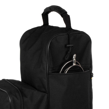 Sac pour bottes et casque logo brodé Equestro Noir
