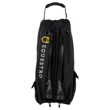 Sac pour bottes et casque deux fermetures éclair Equestro Noir