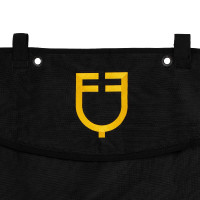 Tenture de box long avec logo brodé Equestro Noir Tenture de box long avec logo brodé Equestro Noir