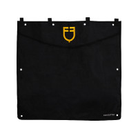 Tenture de box court avec logo brodé Equestro Noir Tenture de box court avec logo brodé Equestro Noir