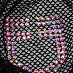 Filet à cheveux avec strass Equestro Noir