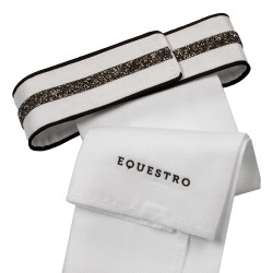 Plastron de dressage Impero Equestro Blanc / noir Plastron de dressage Impero Equestro Blanc / noir