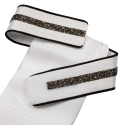 Plastron de dressage Impero Equestro Blanc / noir Plastron de dressage Impero Equestro Blanc / noir