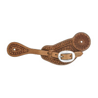 Lanières d'éperons Pool's modèle serpent Naturel Marron