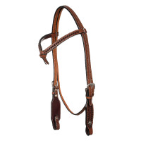 Bridon western Futurity avec frontal tressé Pool's Noisette