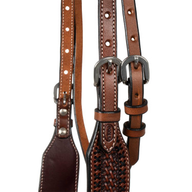 Bridon western Futurity avec frontal tressé Pool's Bridon western Futurity avec frontal tressé Pool's
