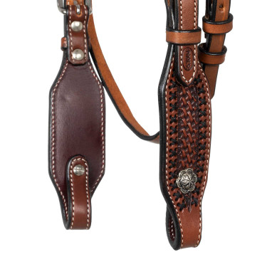 Bridon western Futurity avec frontal tressé Pool's Bridon western Futurity avec frontal tressé Pool's