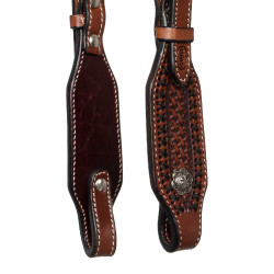 Bride western avec une oreille Pool's Noisette Marron Bride western avec une oreille Pool's Noisette Marron