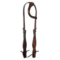 Bride western avec une oreille et motifs floraux Pool's Naturel