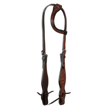 Bride western avec une oreille et motifs floraux Pool's Bride western avec une oreille et motifs floraux Pool's