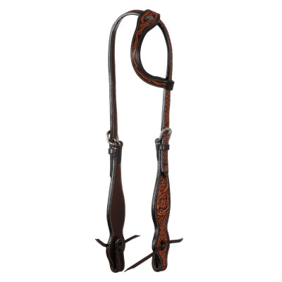 Bride western avec une oreille et motifs floraux Pool's Naturel
