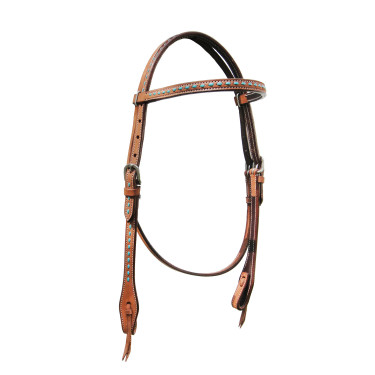 Licol western Pool's avec insert turquoise Licol western Pool's avec insert turquoise