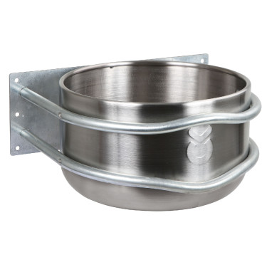 Mangeoire inox ronde 18l droite Mangeoire inox ronde 18l droite