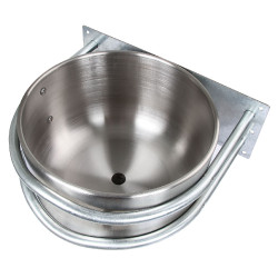 Mangeoire inox ronde 18l droite Mangeoire inox ronde 18l droite