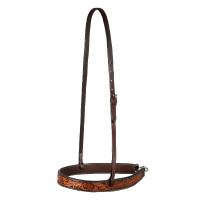 Muserolle western avec décoration florale Pool's Marron foncé