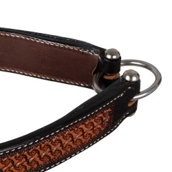 Muserolle western avec décoration florale Pool's Marron foncé