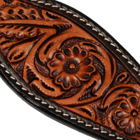 Rênes western avec décoration florale Pool's Marron foncé Rênes western avec décoration florale Pool's Marron foncé