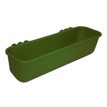 Mangeoire longue à suspendre 42l 100cm plastique verte Kerbl Mangeoire longue à suspendre 42l 100cm plastique verte Kerbl