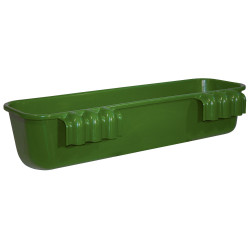Mangeoire longue à suspendre 42l 100cm plastique verte Kerbl Mangeoire longue à suspendre 42l 100cm plastique verte Kerbl