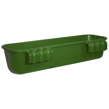 Mangeoire longue à suspendre 42l 100cm plastique verte Kerbl Mangeoire longue à suspendre 42l 100cm plastique verte Kerbl