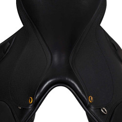 Selle de saut en cuir Chicago avec arcade interchangeable inclut 4 arçons Supreme Noir Selle de saut en cuir Chicago avec arcade interchangeable inclut 4 arçons Supreme Noir