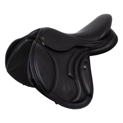 Selle de saut en cuir double modèle Las Vegas Supreme Noir