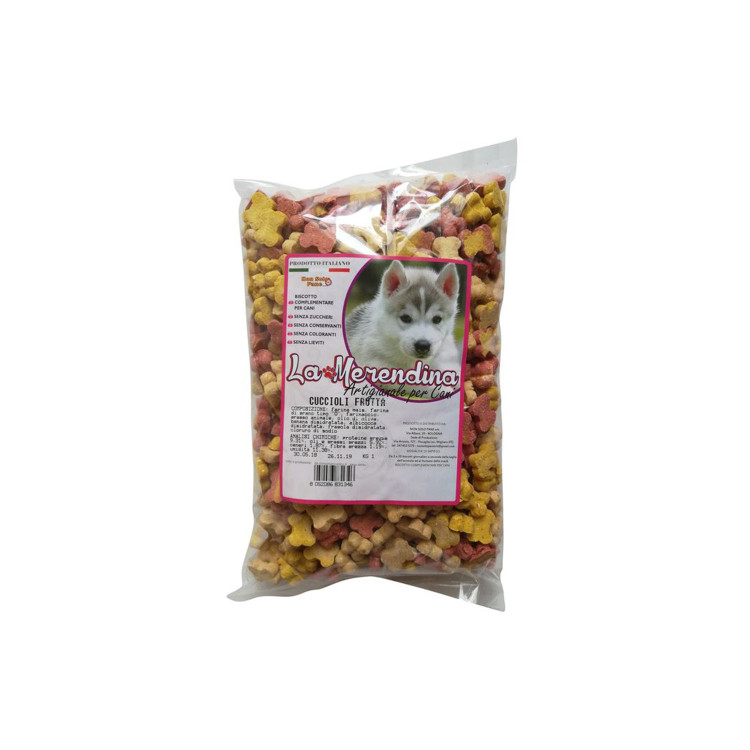 Biscuits La Merendina pour chiots au goût de fruits 1kg Umbria Equitazione