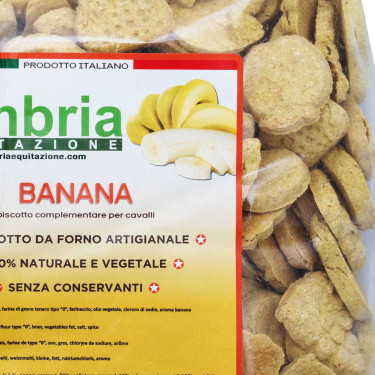 Crunchies pour chevaux à la banane 930g Umbria Equitazione Crunchies pour chevaux à la banane 930g Umbria Equitazione