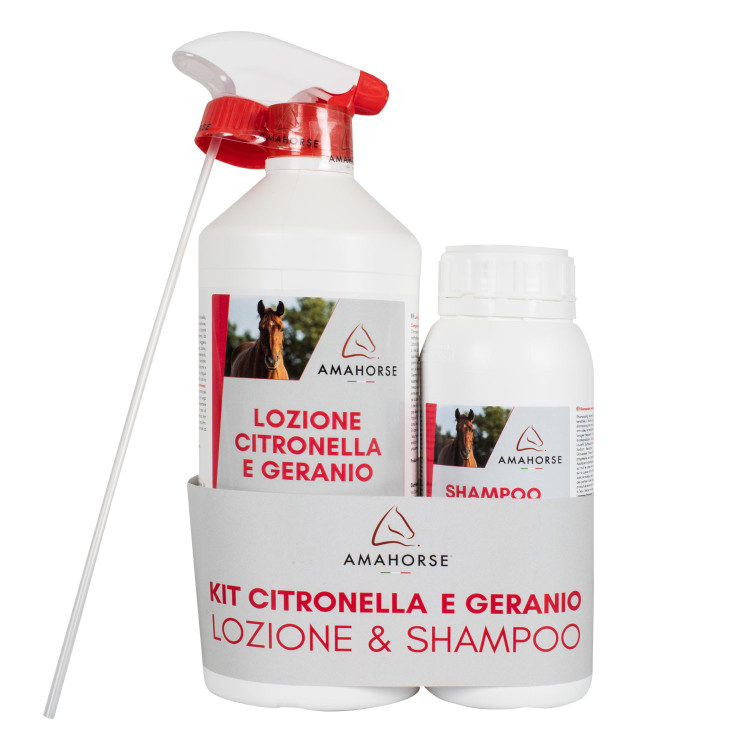 Kit lotion citronnelle & géranium 1L + shampooing citronnelle 500ml Umbria Equitazione