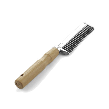 Peigne en aluminium avec poignée en bois Umbria Equitazione Peigne en aluminium avec poignée en bois Umbria Equitazione