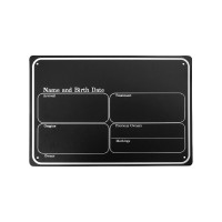 Plaque de box en plastique noir Umbria Equitazione