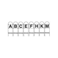Lettres de dressage en fer ensemble de 8 pièces ABCEFHKM Umbria Equitazione