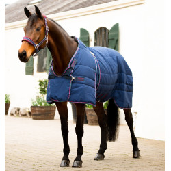 Couverture de box Horseware Rambo Optimo 200g Marine / bordeaux Bleu Couverture de box Horseware Rambo Optimo 200g Marine / bordeaux Bleu