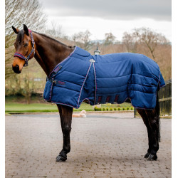Couverture de box Horseware Rambo Optimo 200g Marine / bordeaux Bleu Couverture de box Horseware Rambo Optimo 200g Marine / bordeaux Bleu