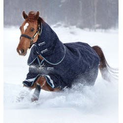 Couverture d'extérieur Horseware Rambo Duo 100g + liner 300g Marine / bleu ciel