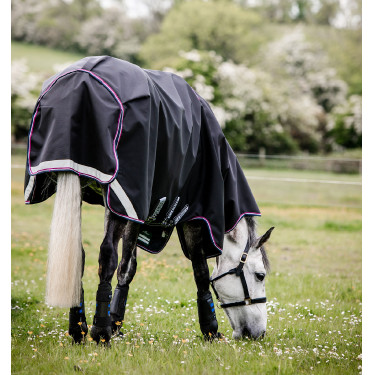 Couverture Horseware Rambo Supreme 1680D Turnout 0g Marine / bordeaux Bleu