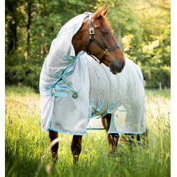 Couverture anti-mouches Horseware Amigo AmEco Bug Buster 0g Argent / bleu ciel Couverture anti-mouches Horseware Amigo AmEco Bug Buster 0g Argent / bleu ciel