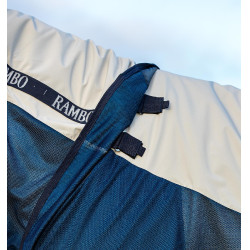 Couverture d'extérieur Horseware Rambo® Summer 0g disque avec doublure 100g 600D Marine / gris Bleu