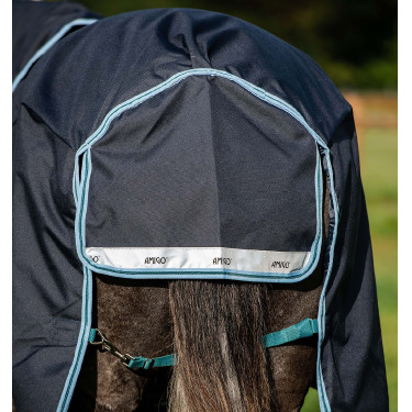 Couverture Horseware Amigo® Bravo 12 Plus 250g 1200D Marine / aqua Bleu