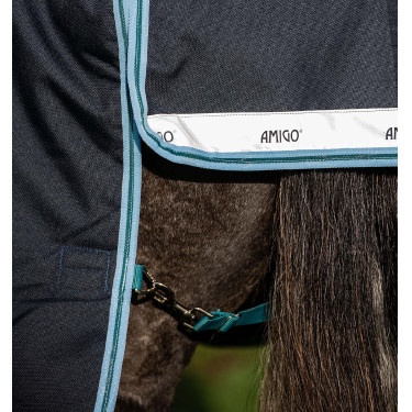 Couverture Horseware Amigo® Bravo 12 Plus 250g 1200D Marine / aqua Bleu