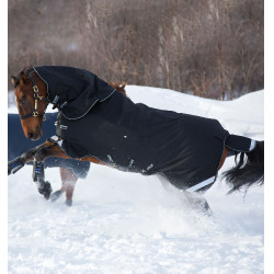 Couverture Horseware Amigo Super Bravo Plus 250g Noir / noir / blanc Couverture Horseware Amigo Super Bravo Plus 250g Noir / noir / blanc