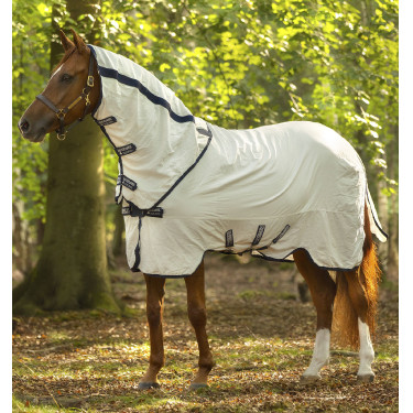Couverture anti-mouches Rambo Natura Summer 0g avec couvre-cou Horseware Couverture anti-mouches Rambo Natura Summer 0g avec couvre-cou Horseware