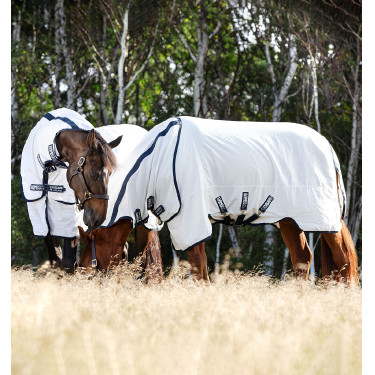 Couverture anti-mouches Rambo Natura Summer 0g avec couvre-cou Horseware Couverture anti-mouches Rambo Natura Summer 0g avec couvre-cou Horseware