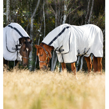 Couverture anti-mouches Rambo Natura Summer 0g avec couvre-cou Horseware Couverture anti-mouches Rambo Natura Summer 0g avec couvre-cou Horseware
