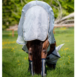 Couverture anti-mouches Horseware Rambo Protector Argent / bleu