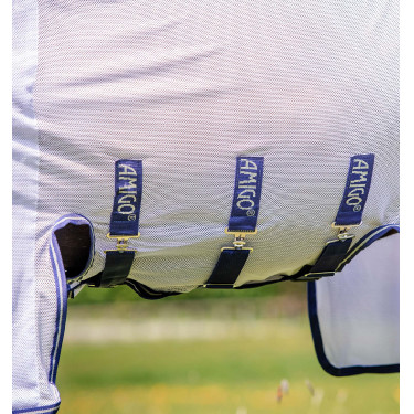 Couverture anti-mouches Horseware Amigo Bug Buster Lavande / bleu atlantique Violet