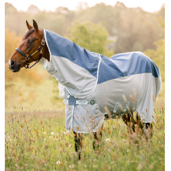 Couverture anti-mouches Horseware Amigo AmECO Combi 0g Sarcelle / gris Bleu