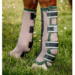 Guêtres anti-mouches Horseware Beige / vert Guêtres anti-mouches Horseware Beige / vert